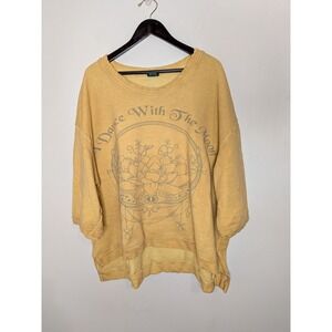 Jaded Gypsy I Dance With The Moon XL Top Boho Chic Relaxed Fit Comfort Yellow